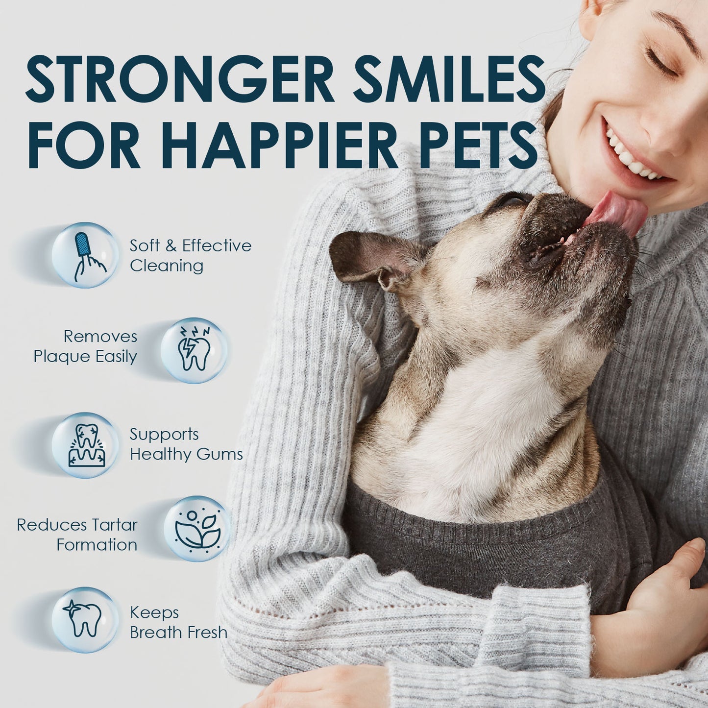 Mooncat Dental Care Finger Wipes for Pets