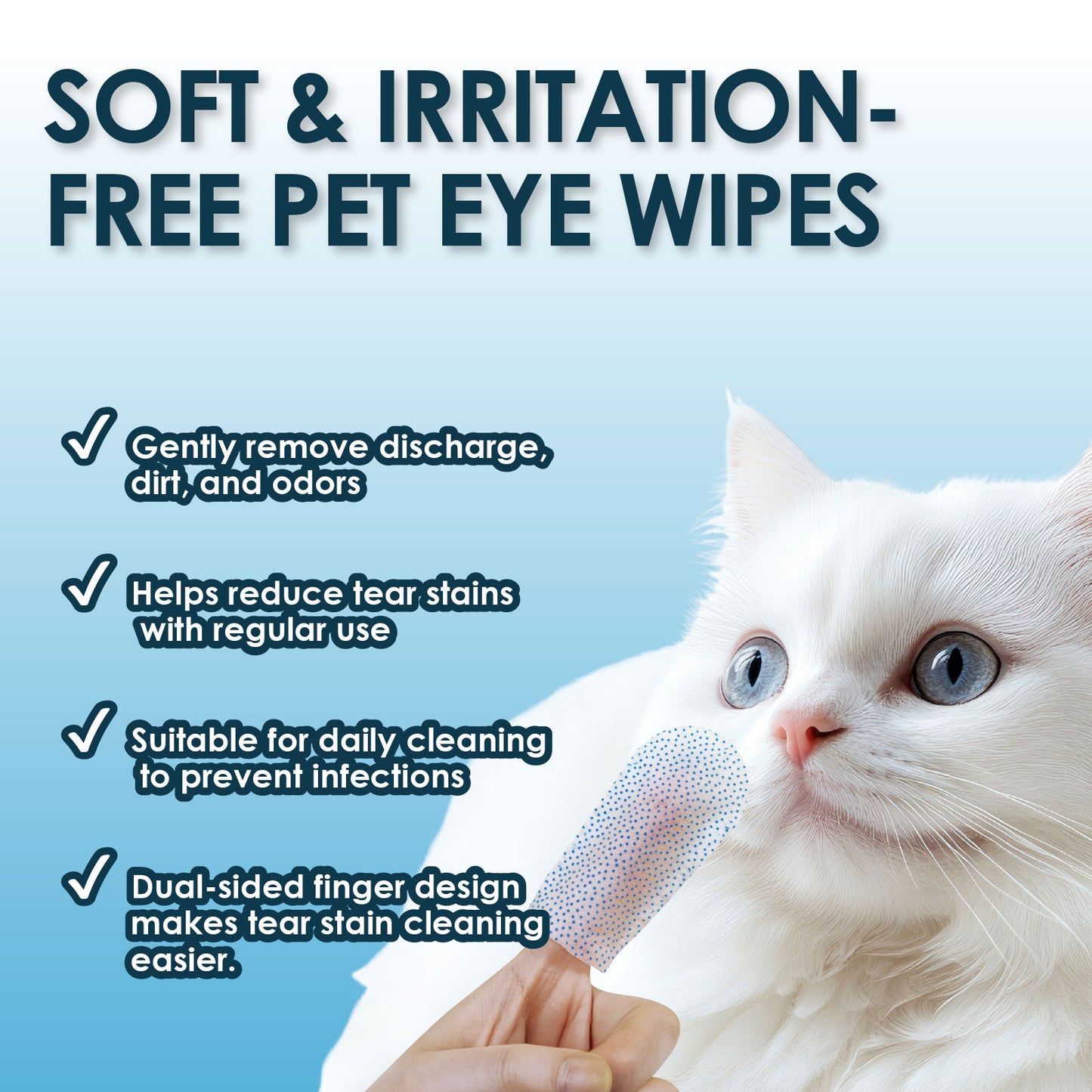 Mooncat Eye Care Finger Wipes for Pets