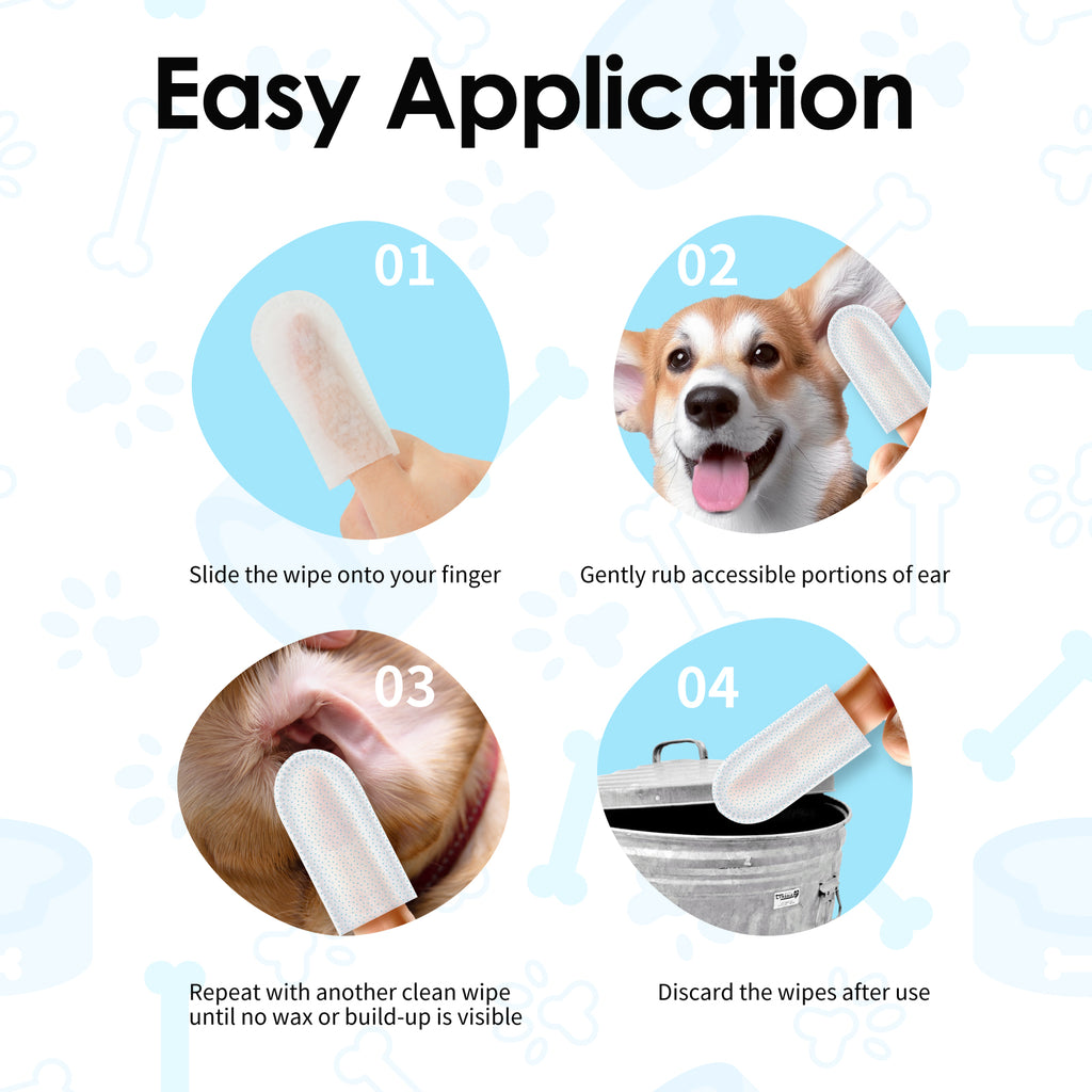 【Mooncat】Ear Care Finger Wipes fot Pets