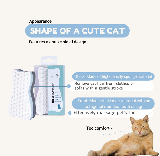 Mooncat® SnapBath Dry Cat Shampoo(5oz) & Brush — Mess‑Free Refresh