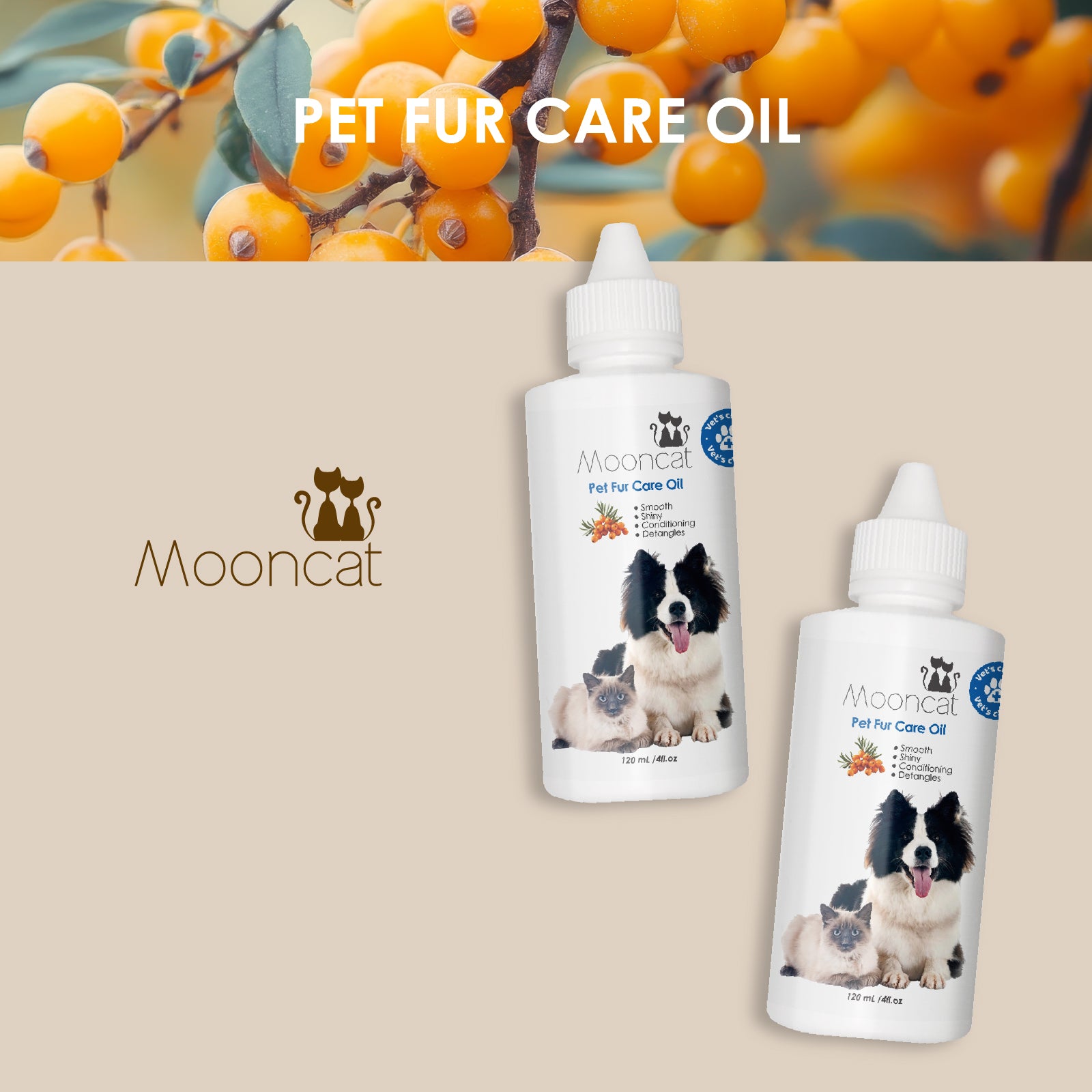 【Mooncat】Pet Fur Care Oil - 120ml