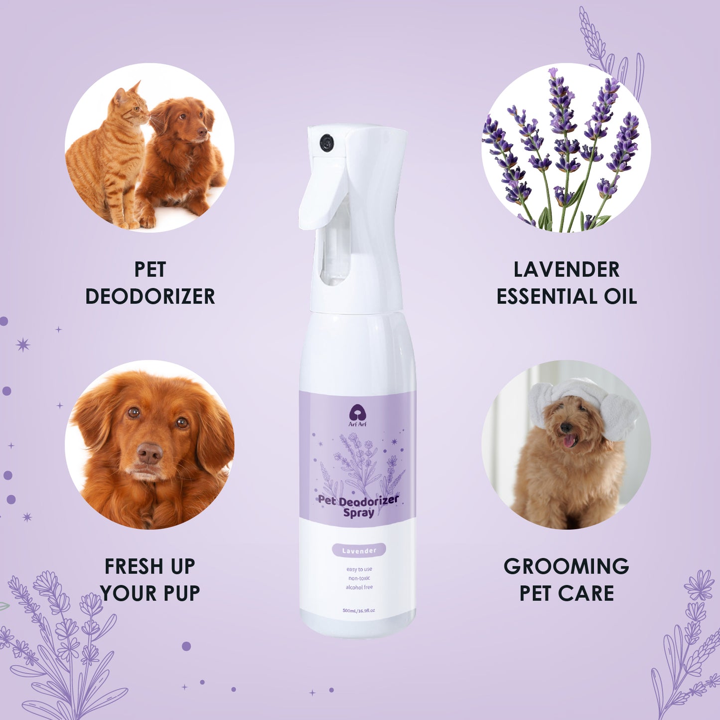 ArfArf pet deodorizer spray lavender