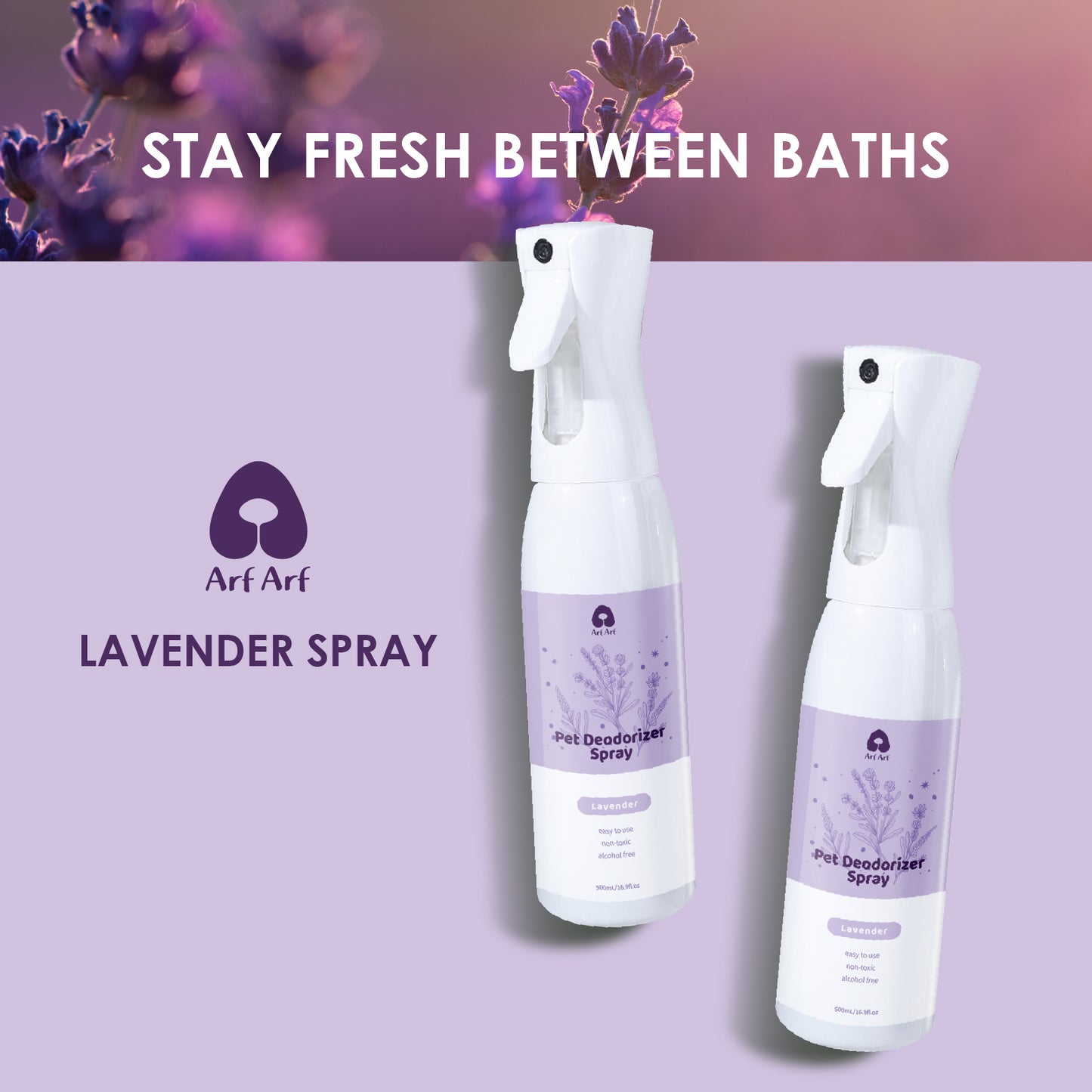 ArfArf pet deodorizer spray lavender