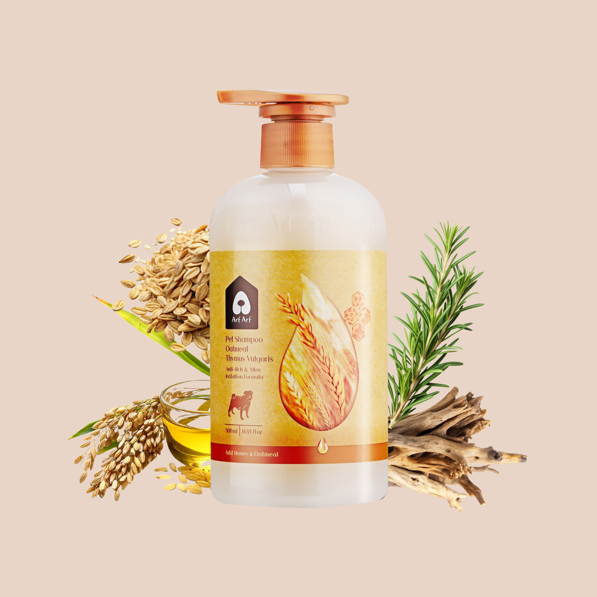 【Arf Arf】Dog Shampoo Itch Relief - Oatmeal Formula for Allaying Itch & Irritation, 16oz
