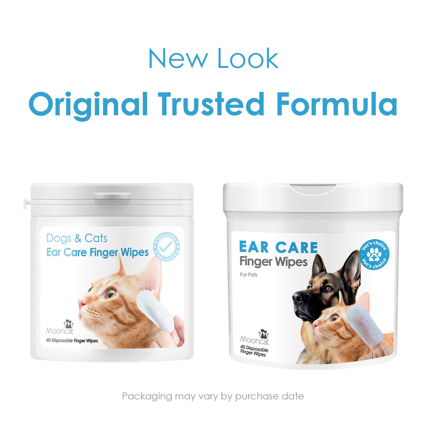 Mooncat Ear Care Finger Wipes fot Pets