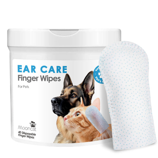 Mooncat Ear Care Finger Wipes fot Pets