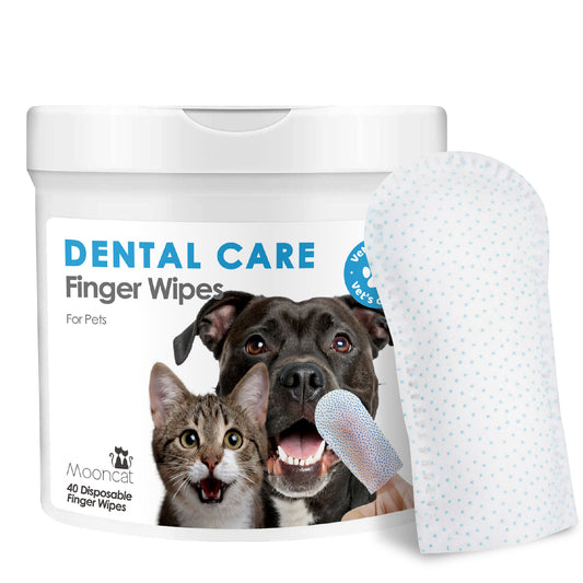 Mooncat Dental Care Finger Wipes for Pets
