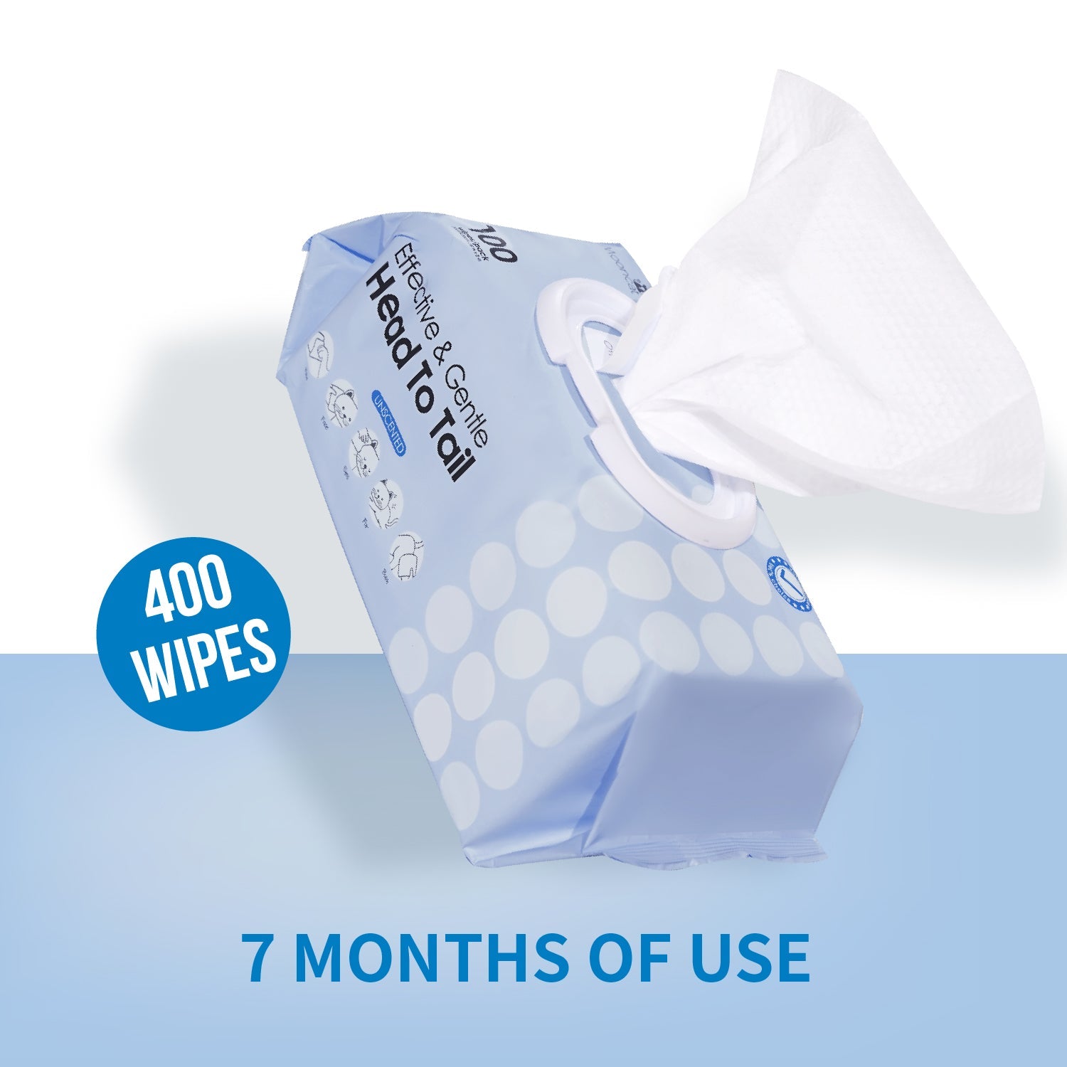 Mooncat Unscented Cat&Dog Wipes - 400 Counts Mooncat