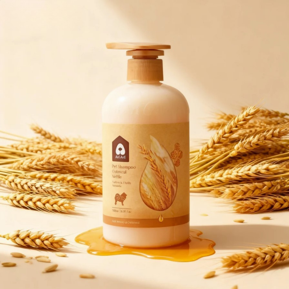 Arf Arf® Dog Shampoo - Soften & Fluffy Oatmeal Formula 16oz for Silky Smooth Coats