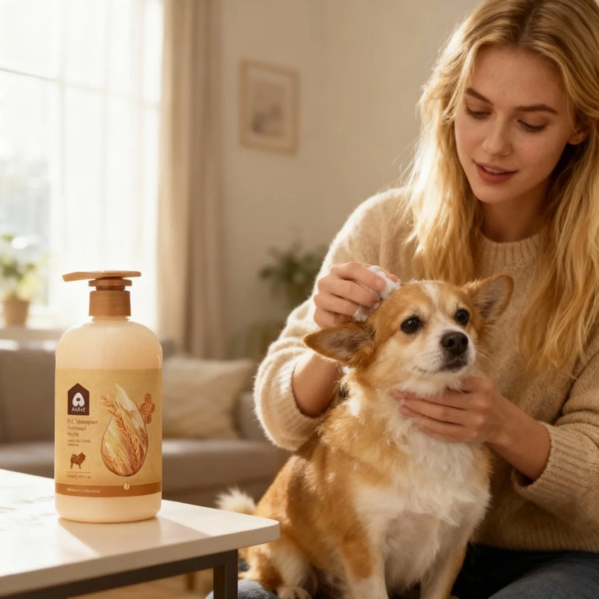 Arf Arf® Dog Shampoo - Soften & Fluffy Oatmeal Formula 16oz for Silky Smooth Coats