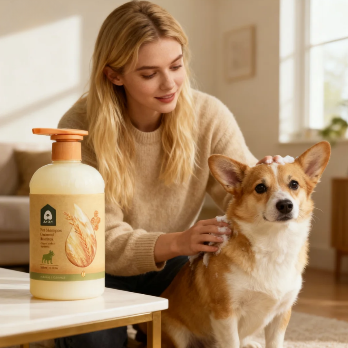 Arf Arf® Dog Shampoo Odor Control - Refreshing Oatmeal Formula (16oz)