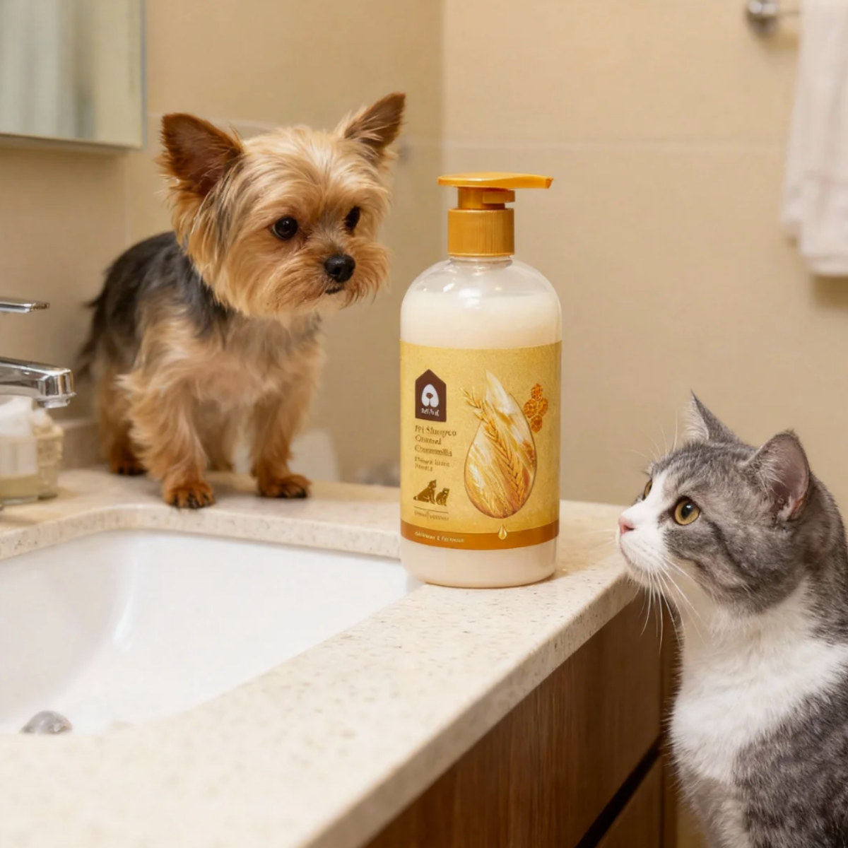 Arf Arf® Dog Shampoo for Puppies and Kittens - Tearless & Gentle Oatmeal Formula, 16oz