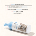 Mooncat® SnapBath Dry Cat Shampoo(5oz) & Brush — Mess‑Free Refresh