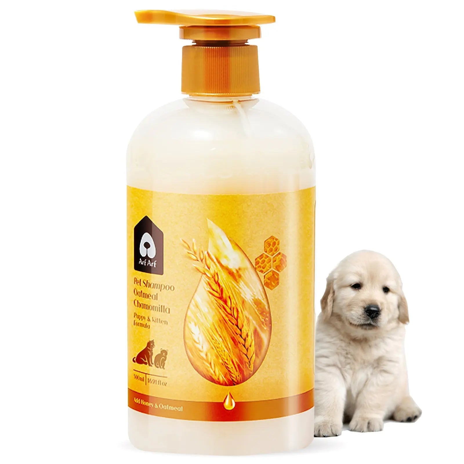 Arf Arf Dog Shampoo Puppy & Kitten, Tearless & Gentle Oatmeal Formula 16oz Arf Arf