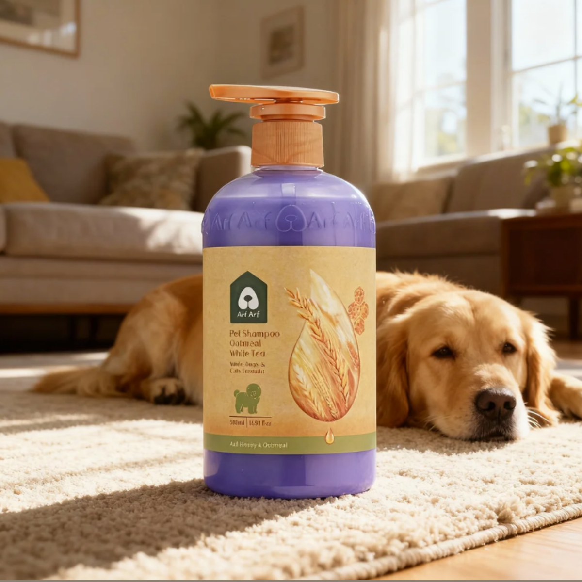 Arf Arf® Dog Shampoo - White-Coated Brightening Oatmeal Formula, 16oz