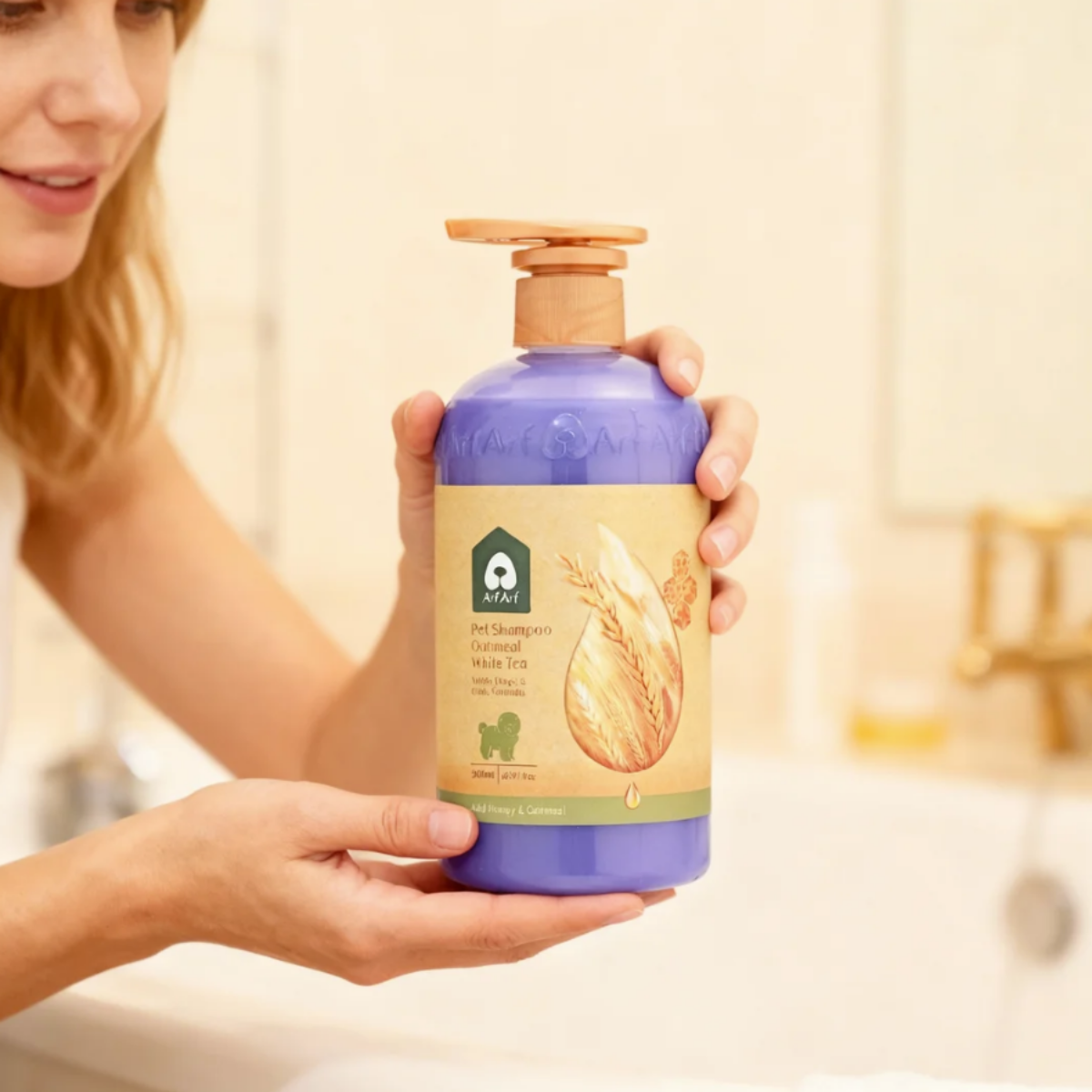 Arf Arf® Dog Shampoo - White-Coated Brightening Oatmeal Formula, 16oz