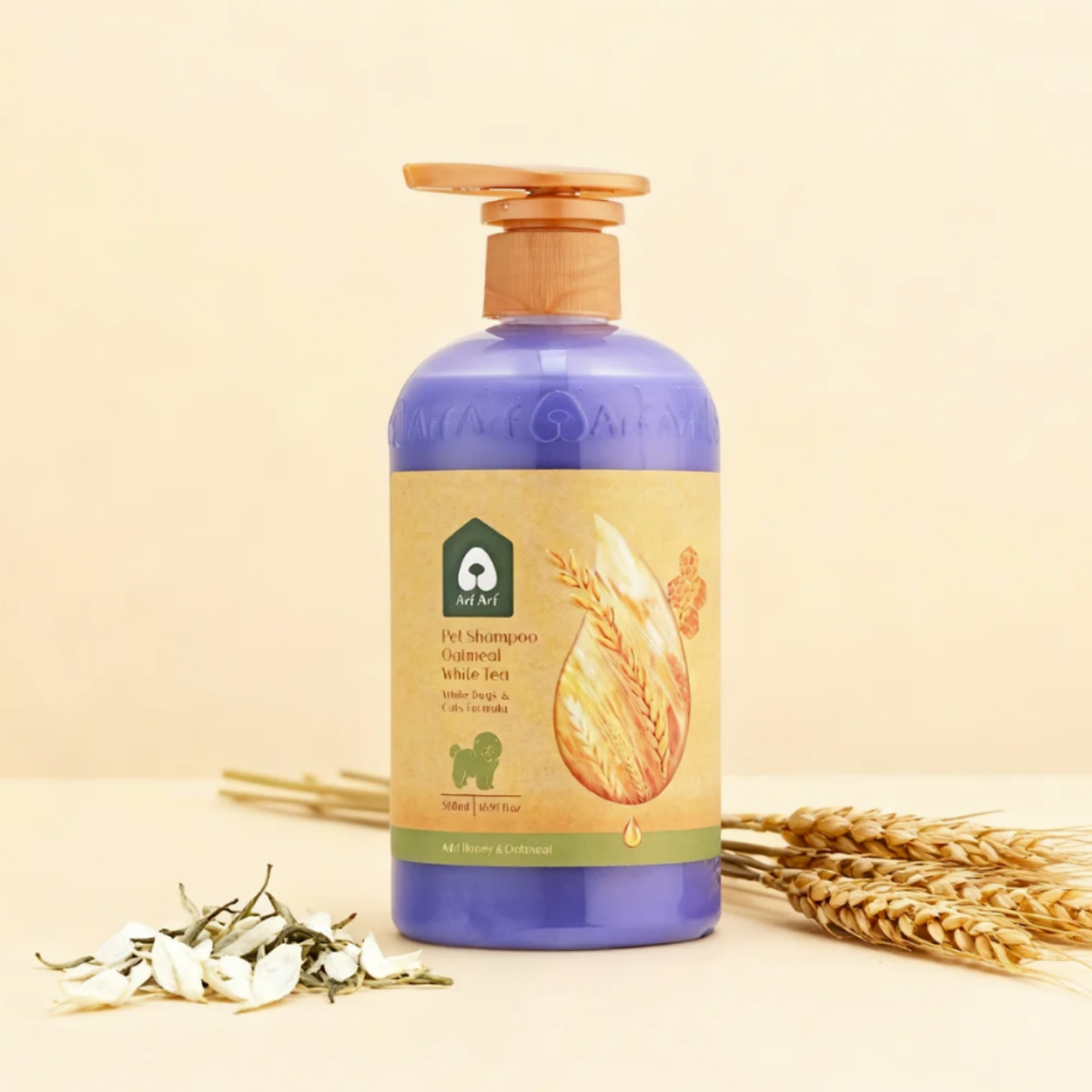 Arf Arf® Dog Shampoo - White-Coated Brightening Oatmeal Formula, 16oz