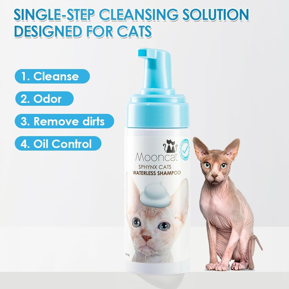 Mooncat Waterless Shampoo for Sphynx Cats - 5 oz Mooncat