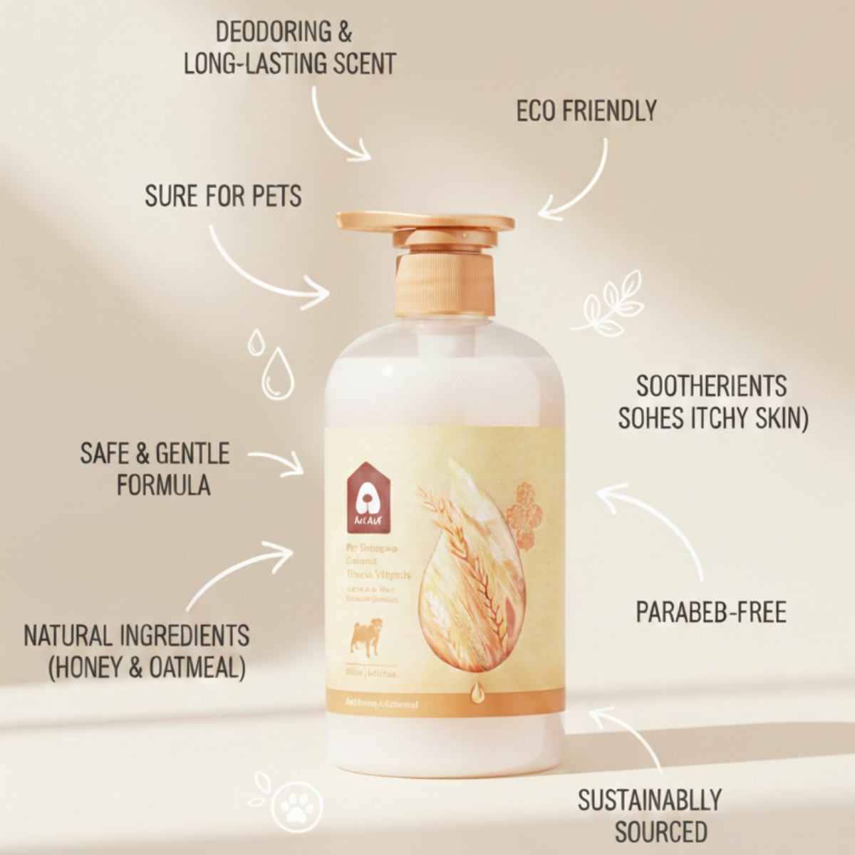 Arf Arf® Dog Shampoo Itchy Relief - Oatmeal Formula for Allaying Itch & Irritation, 16oz