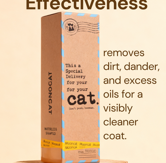 【Mooncat】Waterless Shampoo for Cats and Brush Kit - 5 oz for Shorthair Cats