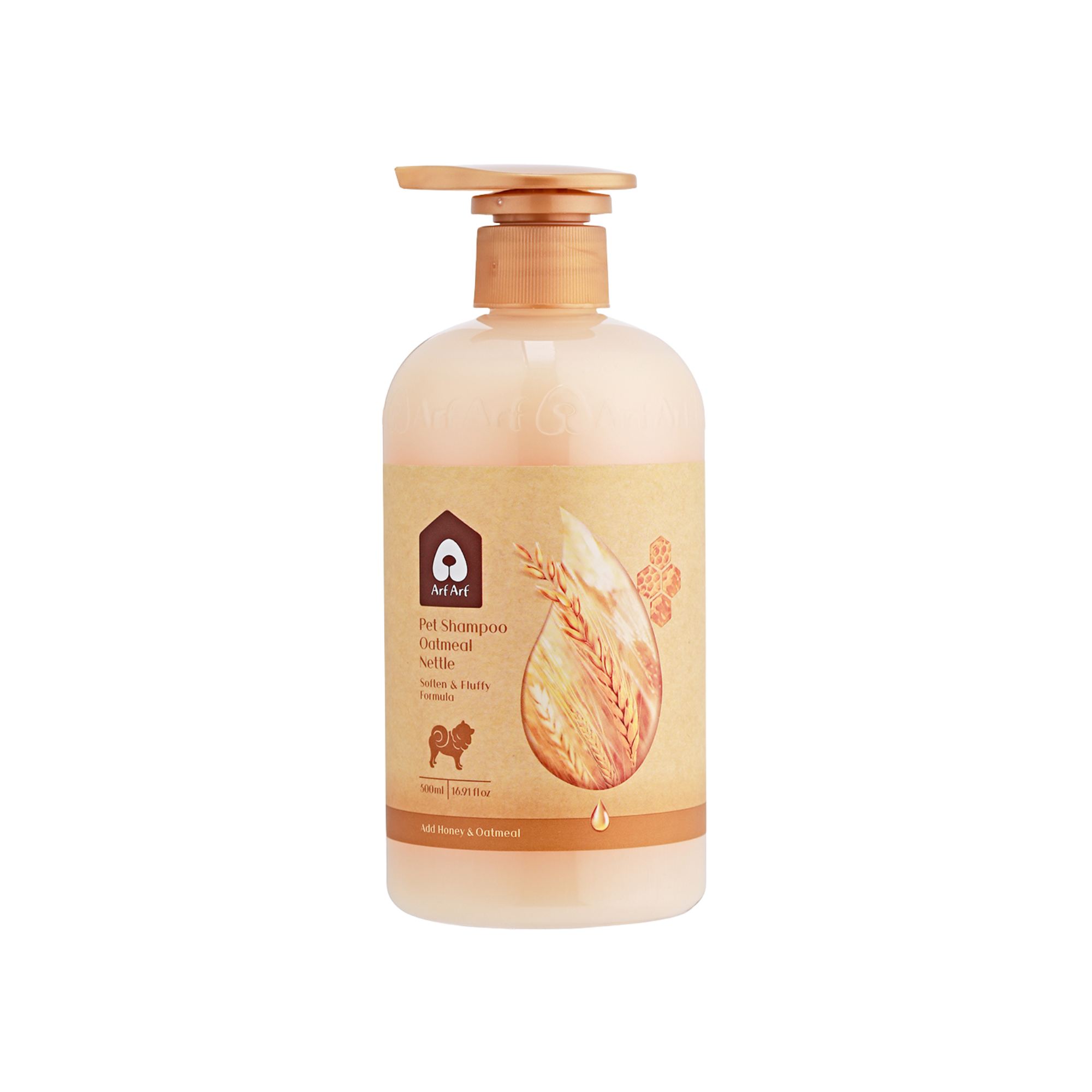 【Arf Arf】Dog Shampoo - Soften & Fluffy Oatmeal Formula 16oz for Silky Smooth Coats