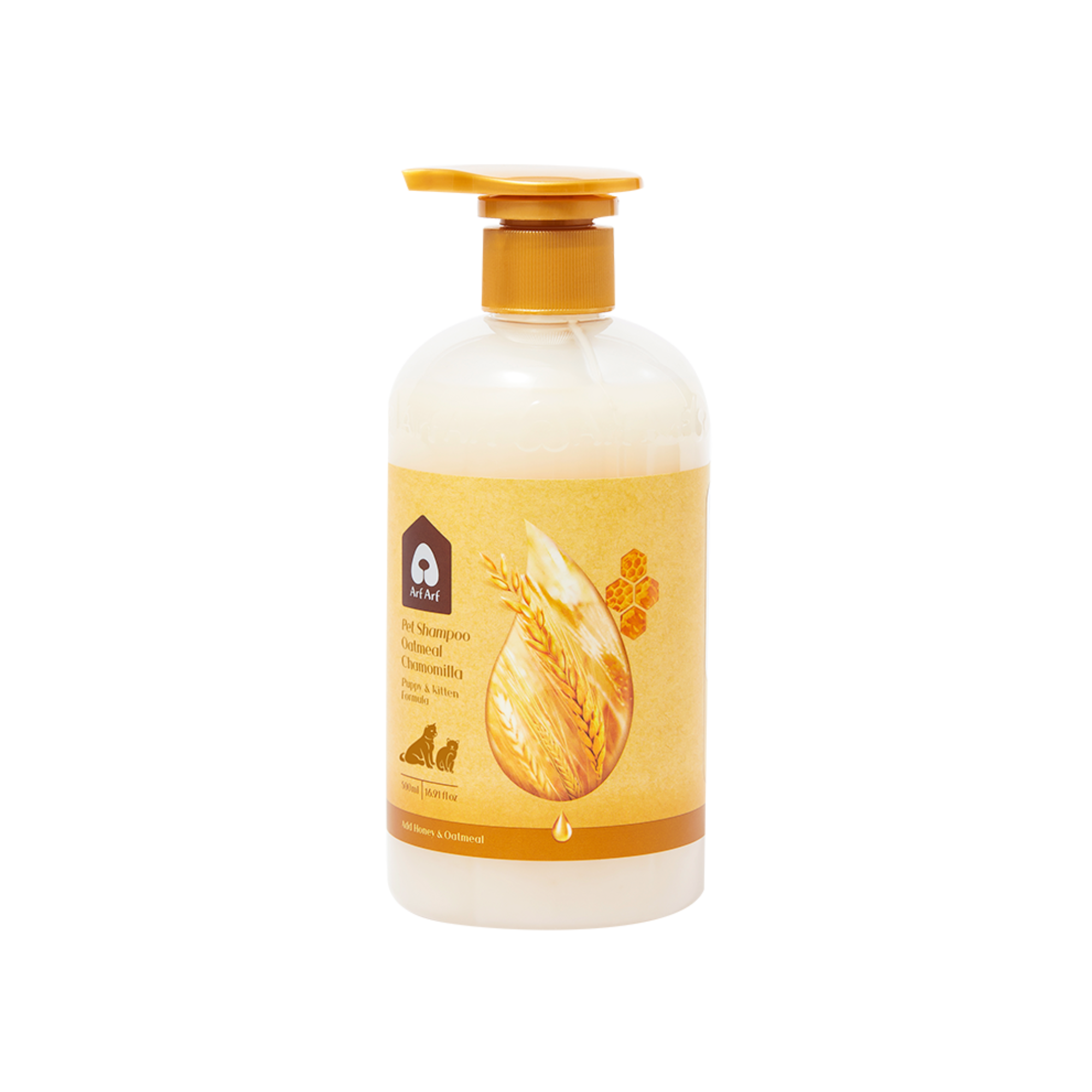 【Arf Arf】Dog Shampoo for Puppies and Kittens - Tearless & Gentle Oatmeal Formula, 16oz