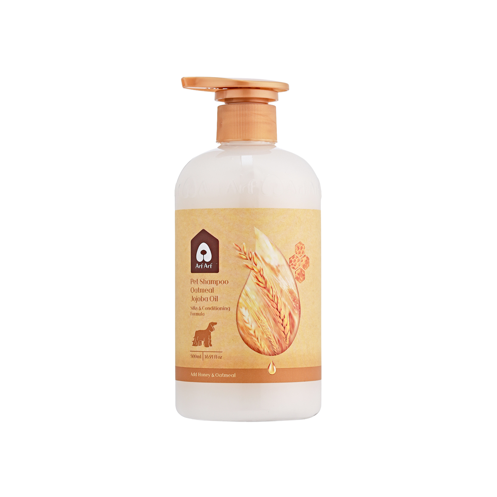 【Arf Arf】Dog Shampoo Silky & Conditioning, Hydrating Oatmeal Formula - 16oz