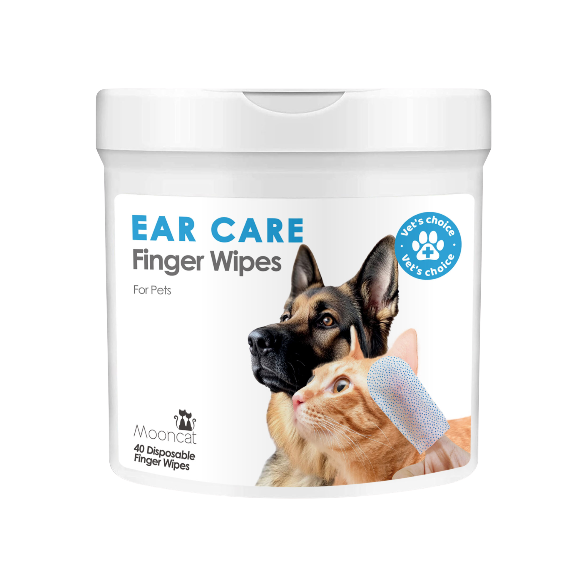【Mooncat】Ear Care Finger Wipes fot Pets